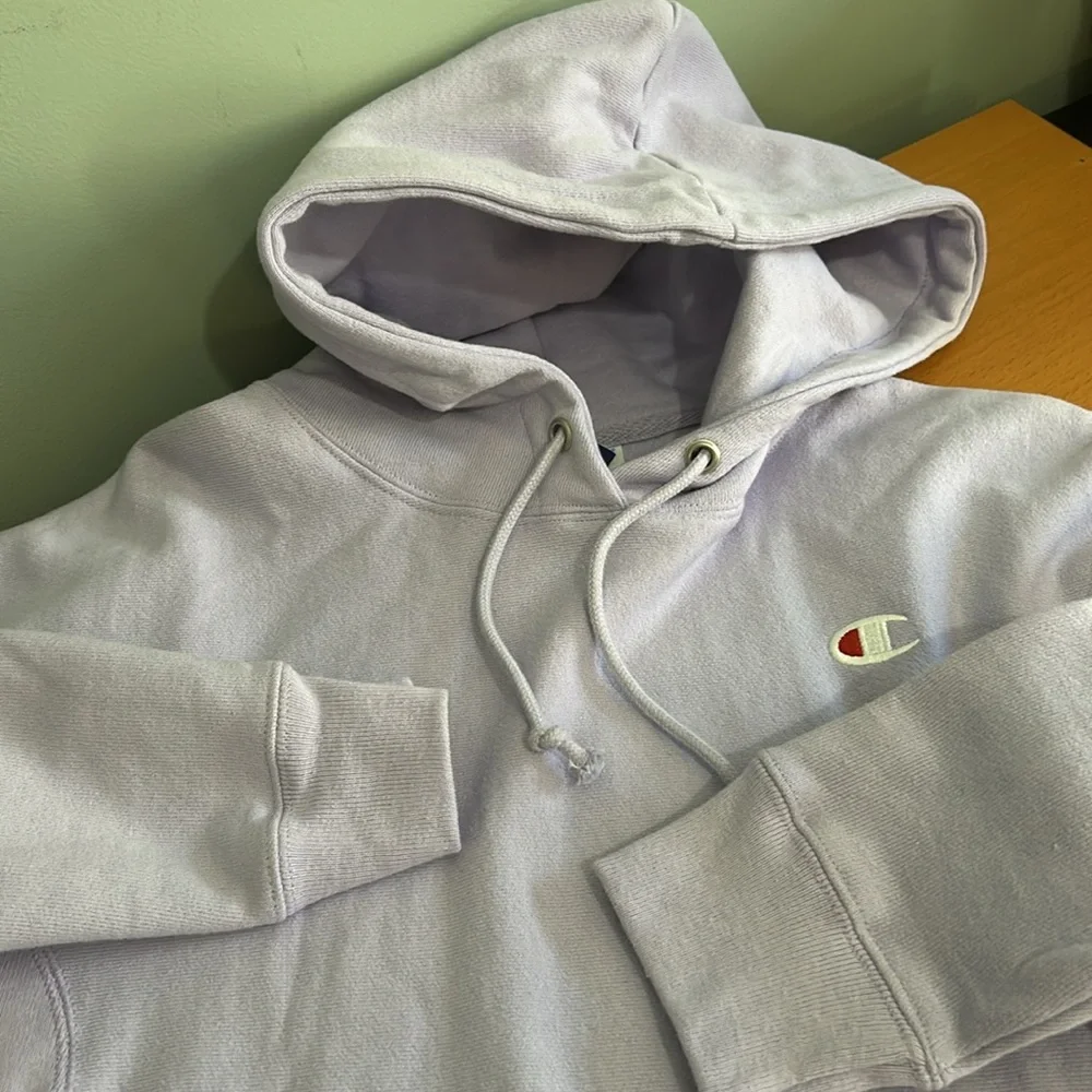 NWT Champion women’s hoodie pull-over sweater heavy cotton pale lilac Sz S